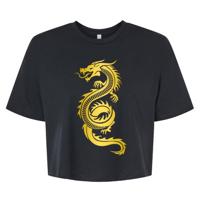 Golden Chinese Dragon Bella+Canvas Jersey Crop Tee