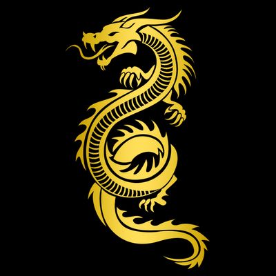 Golden Chinese Dragon T-Shirt