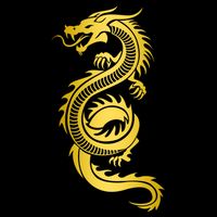 Golden Chinese Dragon Impact Tech Backpack