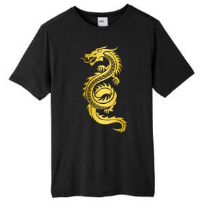 Golden Chinese Dragon Tall Fusion ChromaSoft Performance T-Shirt