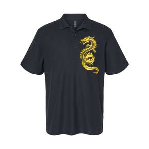 Golden Chinese Dragon Softstyle Adult Sport Polo