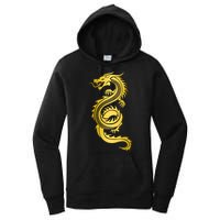 Golden Chinese Dragon Women's Pullover Hoodie