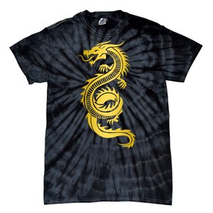 Golden Chinese Dragon Tie-Dye T-Shirt