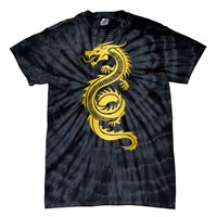 Golden Chinese Dragon Tie-Dye T-Shirt