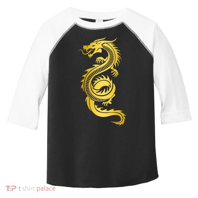 Golden Chinese Dragon Toddler Fine Jersey T-Shirt