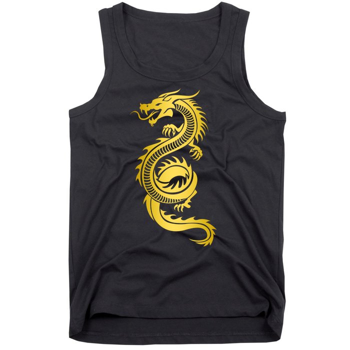 Golden Chinese Dragon Tank Top