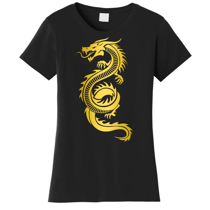 Golden Chinese Dragon Women's T-Shirt