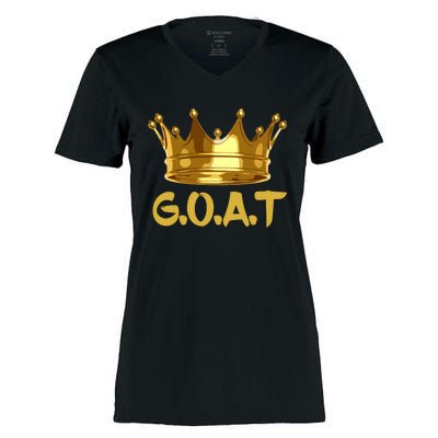 Golden Crown GOAT Great Of All Time Limited Edition Women's Momentum V-Neck T-Shirt