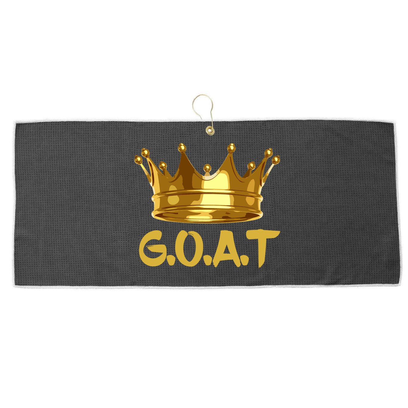 Golden Crown GOAT Great Of All Time Limited Edition Large Microfiber Waffle Golf Towel