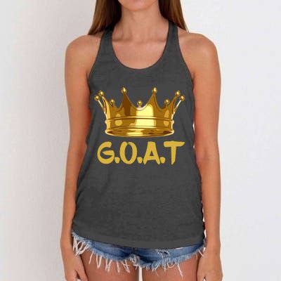 Golden Crown GOAT Great Of All Time Limited Edition Women's Knotted Racerback Tank