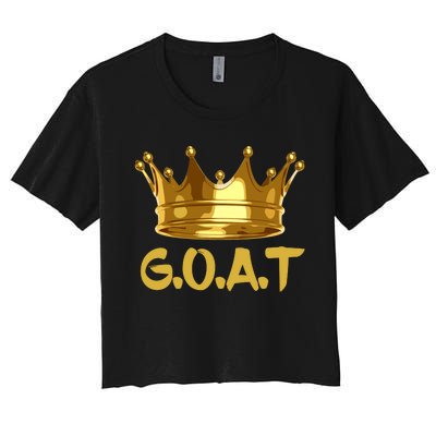 Golden Crown GOAT Great Of All Time Limited Edition Women's Crop Top Tee