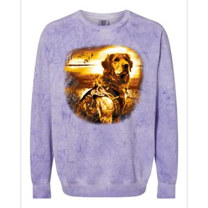 Golden Hunter Retriever Dog Colorblast Crewneck Sweatshirt