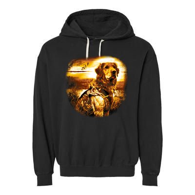 Golden Hunter Retriever Dog Garment-Dyed Fleece Hoodie