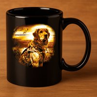 Golden Hunter Retriever Dog 11oz C Handle Ceramic Mug