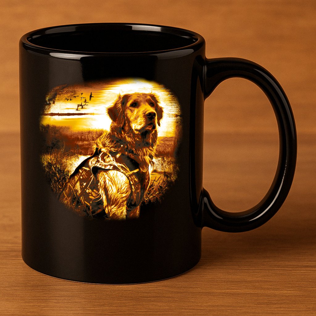 Golden Hunter Retriever Dog 11oz C Handle Ceramic Mug