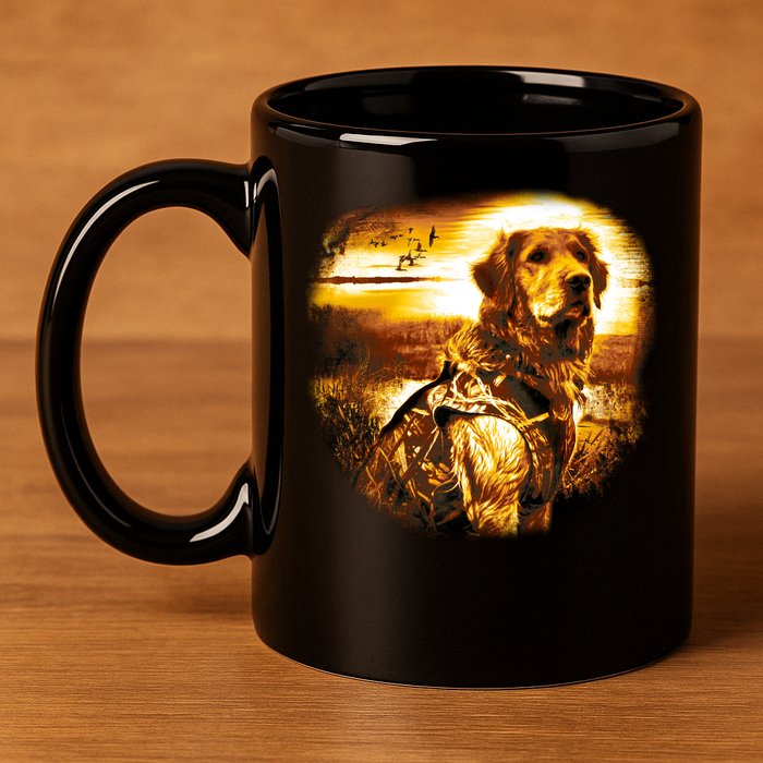 Golden Hunter Retriever Dog 11oz C Handle Ceramic Mug