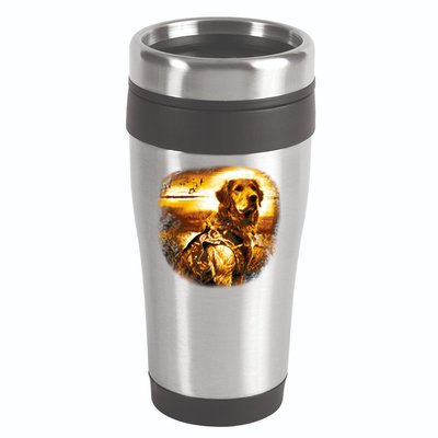 Golden Hunter Retriever Dog 16oz Travel Tumbler