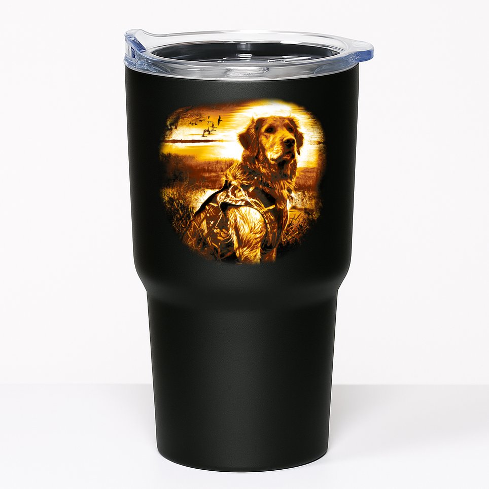 Golden Hunter Retriever Dog Tumbler