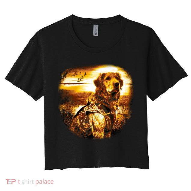 Golden Hunter Retriever Dog Crop Top
