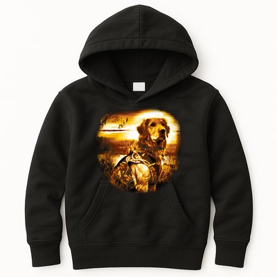 Golden Hunter Retriever Dog Kids Hoodie