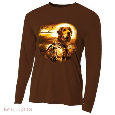 Golden Hunter Retriever Dog Cooling Performance Long Sleeve Crew