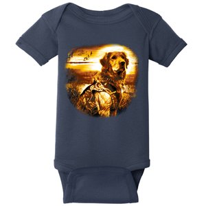 Golden Hunter Retriever Dog Baby Bodysuit