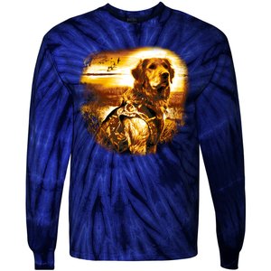 Golden Hunter Retriever Dog Tie-Dye Long Sleeve Shirt