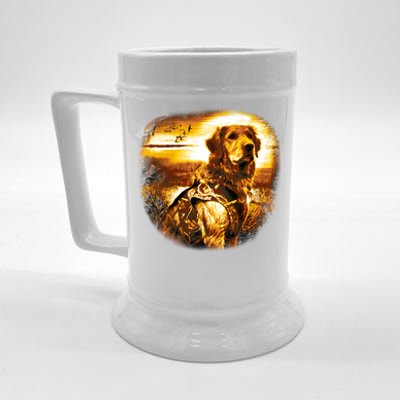 Golden Hunter Retriever Dog Beer Stein