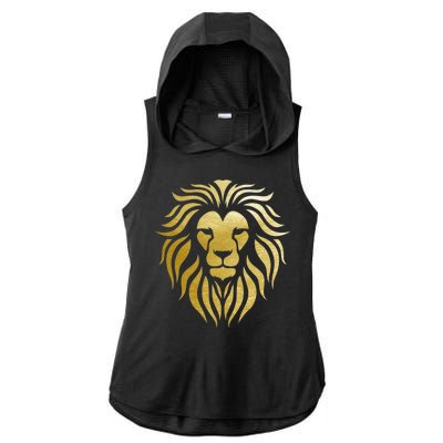 Golden King Lion Ladies PosiCharge Tri-Blend Wicking Draft Hoodie Tank