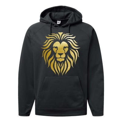 Golden King Lion Performance Fleece Hoodie