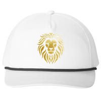 Golden King Lion Snapback Five-Panel Rope Hat