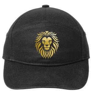 Golden King Lion 7-Panel Snapback Hat