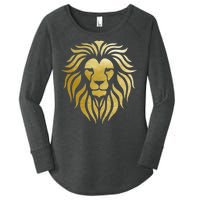 Golden King Lion Women's Perfect Tri Tunic Long Sleeve Shirt