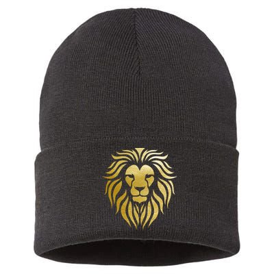 Golden King Lion Sustainable Knit Beanie