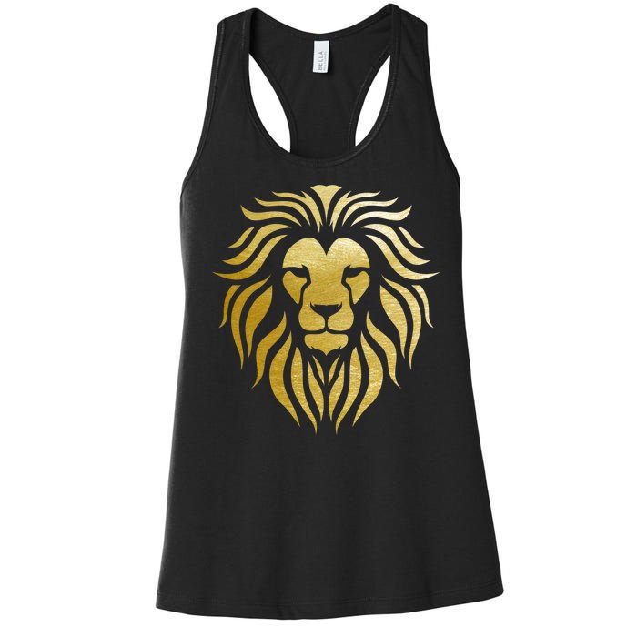 Golden King Lion Women's Racerback Tank