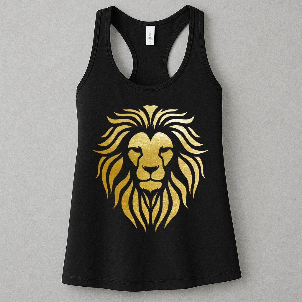 Golden King Lion Womens Tank Top