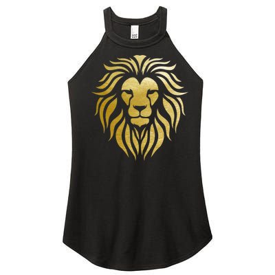 Golden King Lion Women's Perfect Tri Rocker Tank