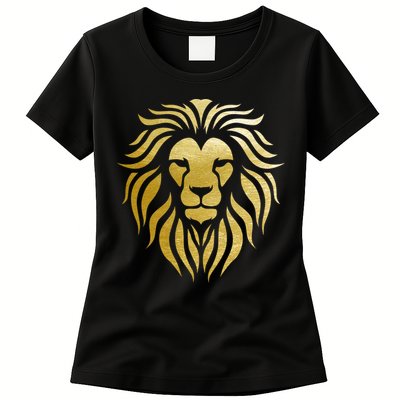 Golden King Lion Womens T-Shirt