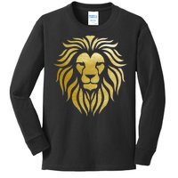 Golden King Lion Kids Long Sleeve Shirt