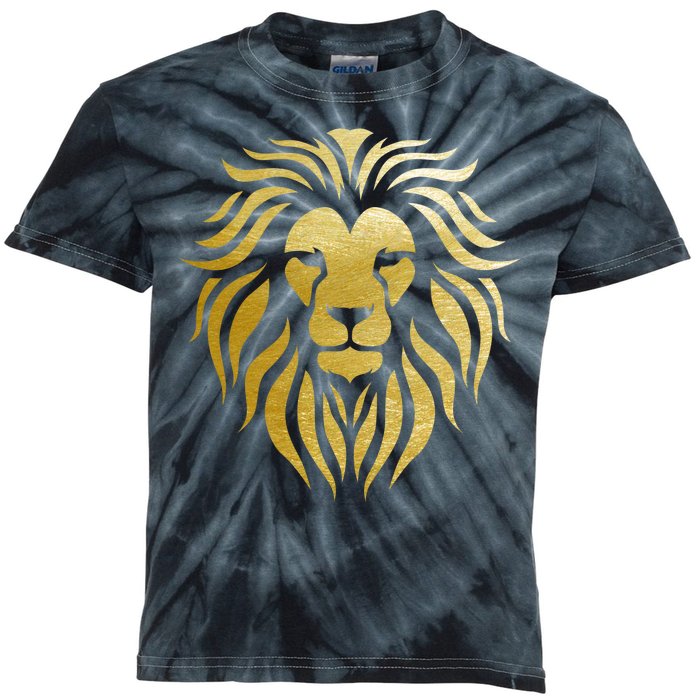 Golden King Lion Kids Tie-Dye T-Shirt