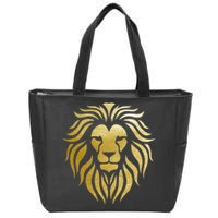 Golden King Lion Zip Tote Bag