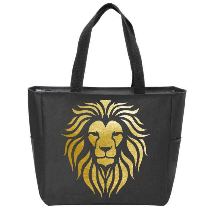 Golden King Lion Zip Tote Bag