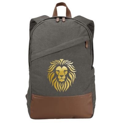 Golden King Lion Cotton Canvas Backpack