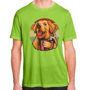 Golden Retriever Dog Coffee Adult ChromaSoft Performance T-Shirt