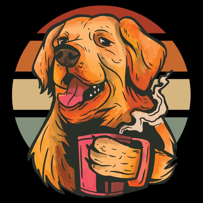 Golden Retriever Dog Coffee Cooling Performance Crew T-Shirt