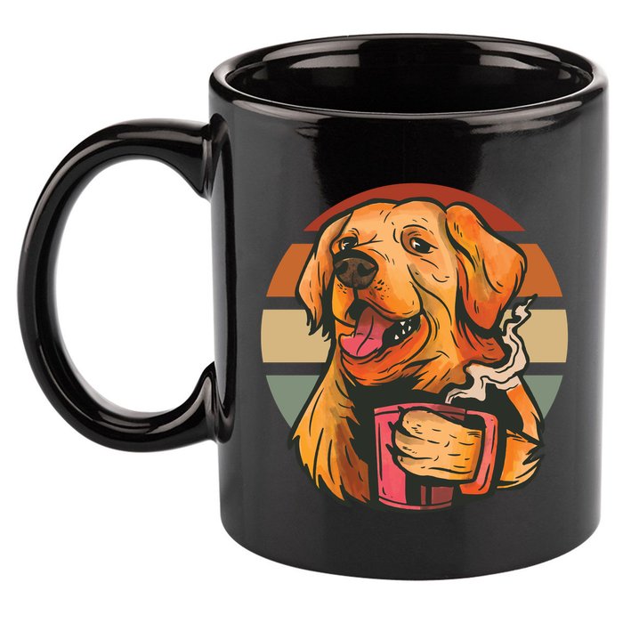 Golden Retriever Dog Coffee 11oz C Handle Ceramic Mug
