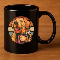 Golden Retriever Dog Coffee 11oz C Handle Ceramic Mug
