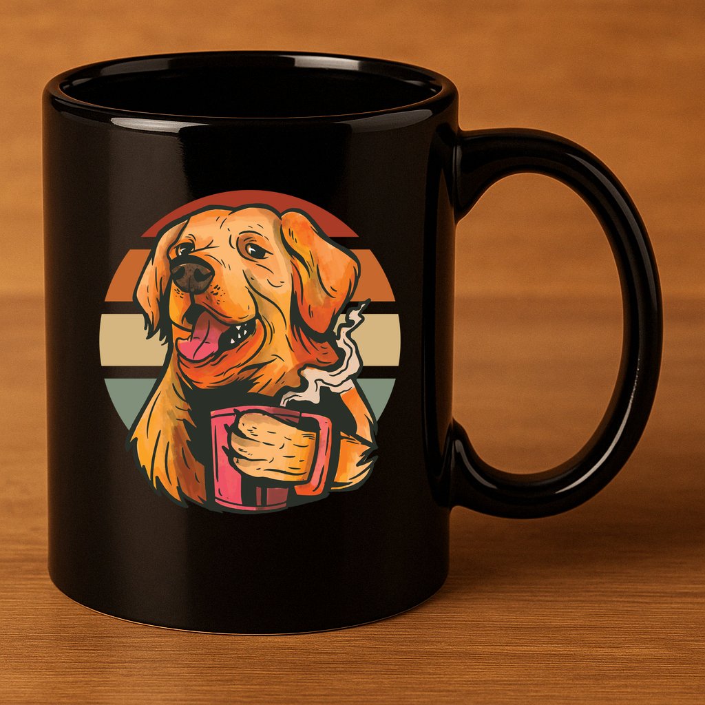 Golden Retriever Dog Coffee 11oz C Handle Ceramic Mug