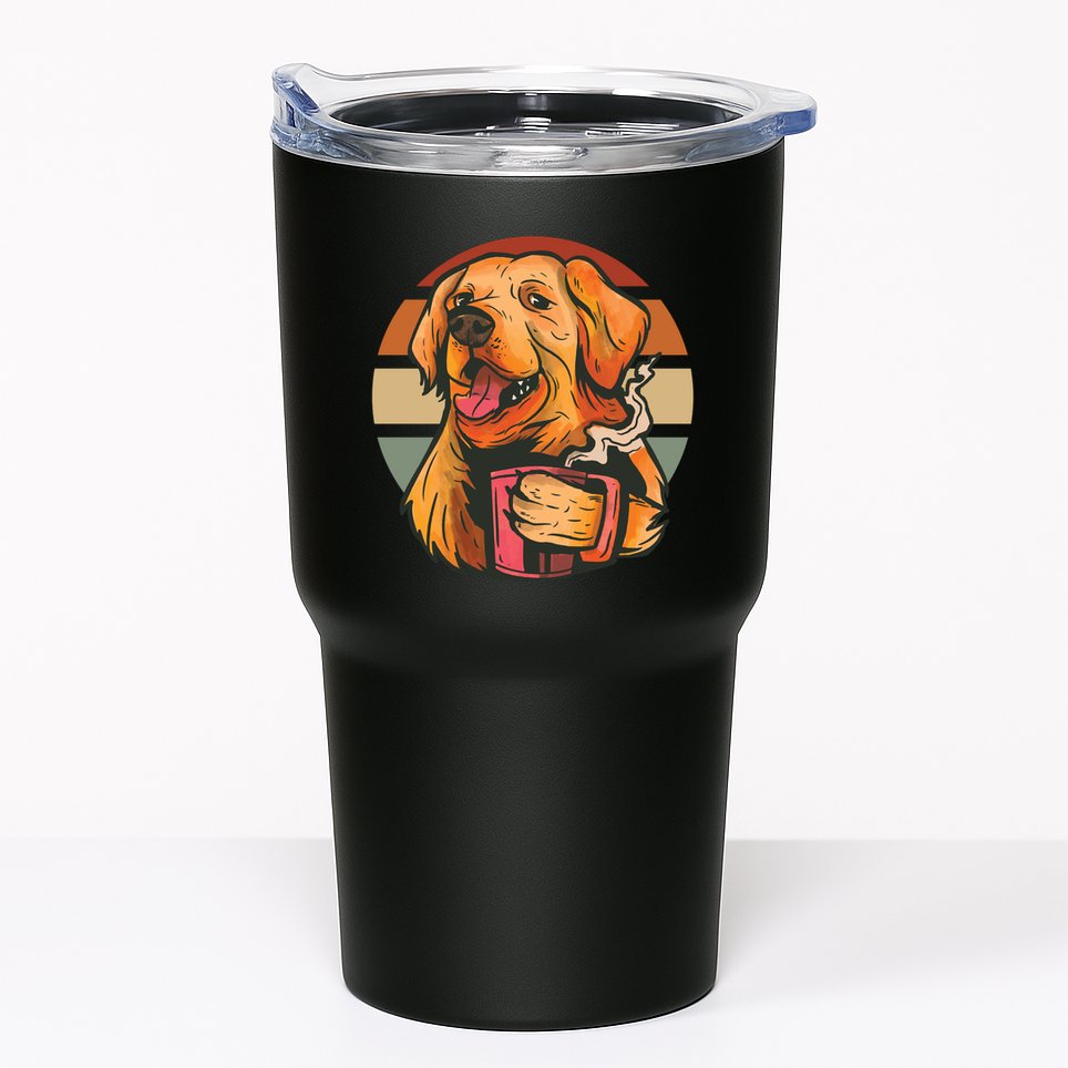 Golden Retriever Dog Coffee Tumbler
