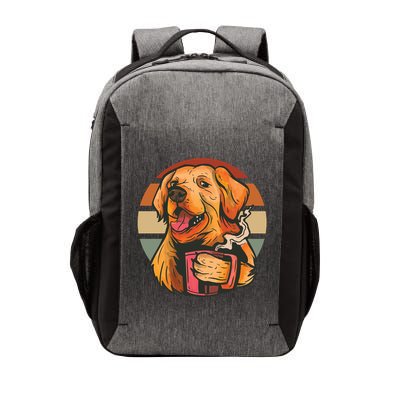 Golden Retriever Dog Coffee Vector Backpack